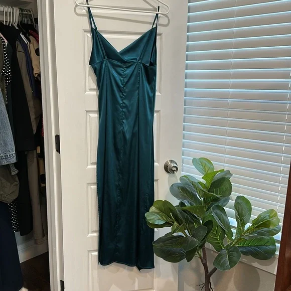 Slinky Dark Teal Shein Cocktail Dress - Picture 2 of 6